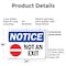 Signmission Exit Sign, Plastic, 24 in W, 18 in H, Not An Exit OS-2PACK-NS-P-1824-L-15164 - alternate 4